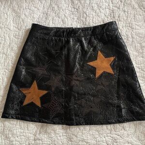 Zaful Black Skirt with Gold Stars